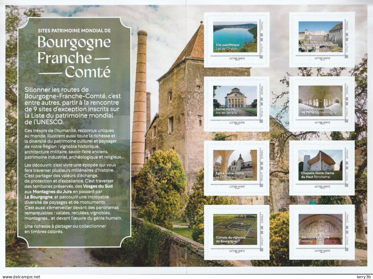 FRANCE 2024 COLLECTOR "SITES PATRIMOINE MONDIAL DE BOURGOGNE FRANCHE-COMTÉ" - MTAM-2024-554 - Neuf ** - Collectors