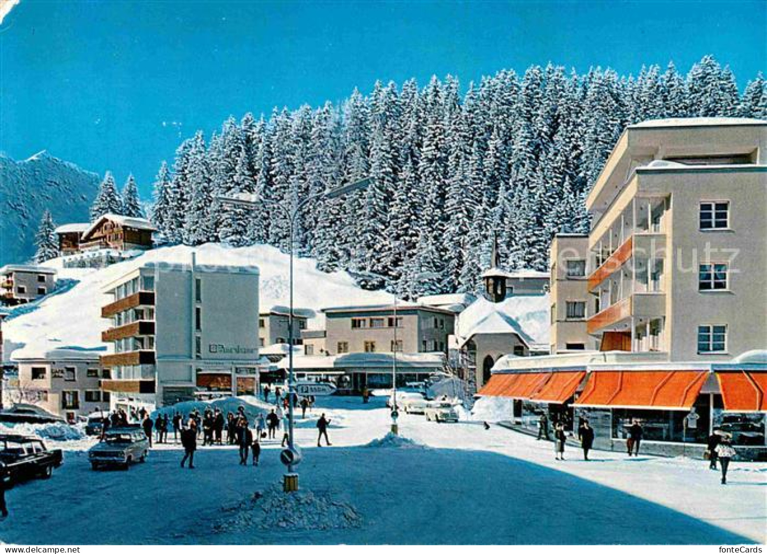 12910010 Arosa GR Oberseeplatz Ortspartie Im Winter Arosa - Other & Unclassified
