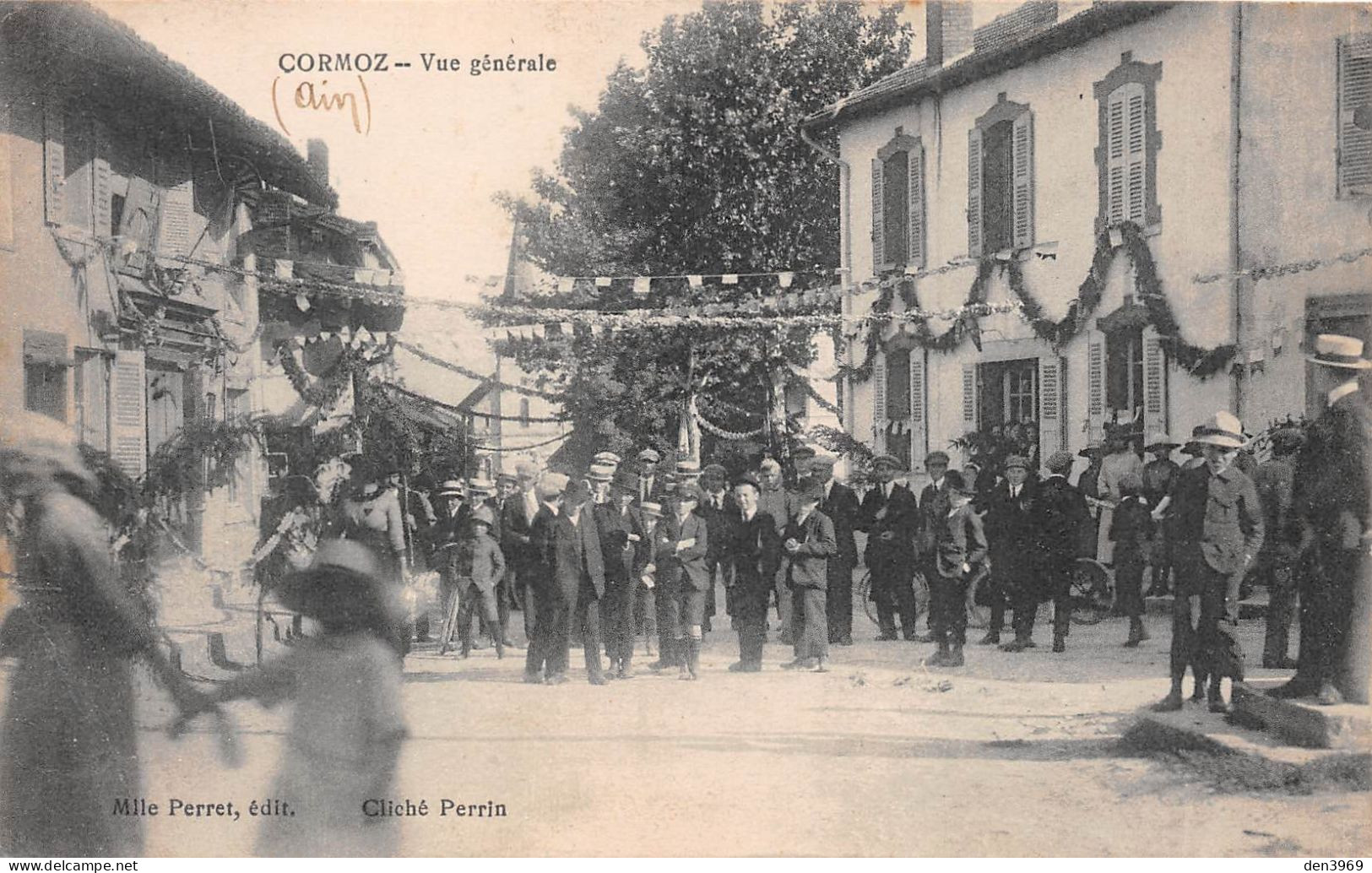 CORMOZ (Ain) - Vue Générale - Fête Patriotique - Ecrit 1924 (2 Scans) - Non Classés