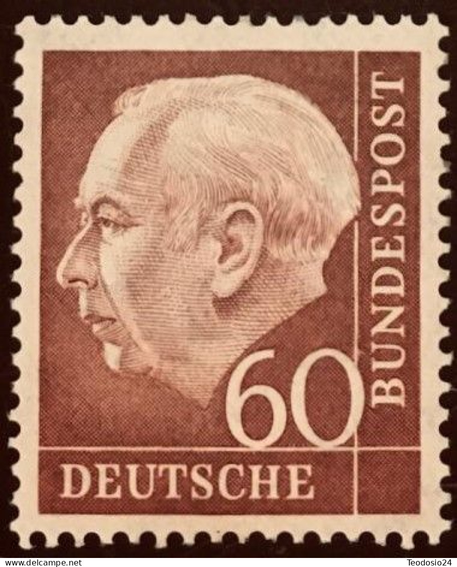 Alemania Republica Federal   1954 - Mi 190 *, Theodor Heuss - Used Stamps