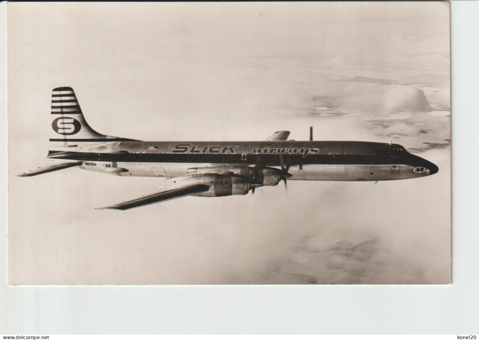 Vintage Rppc Slick Airways Canadair CL-44 Aircraft - 1919-1938