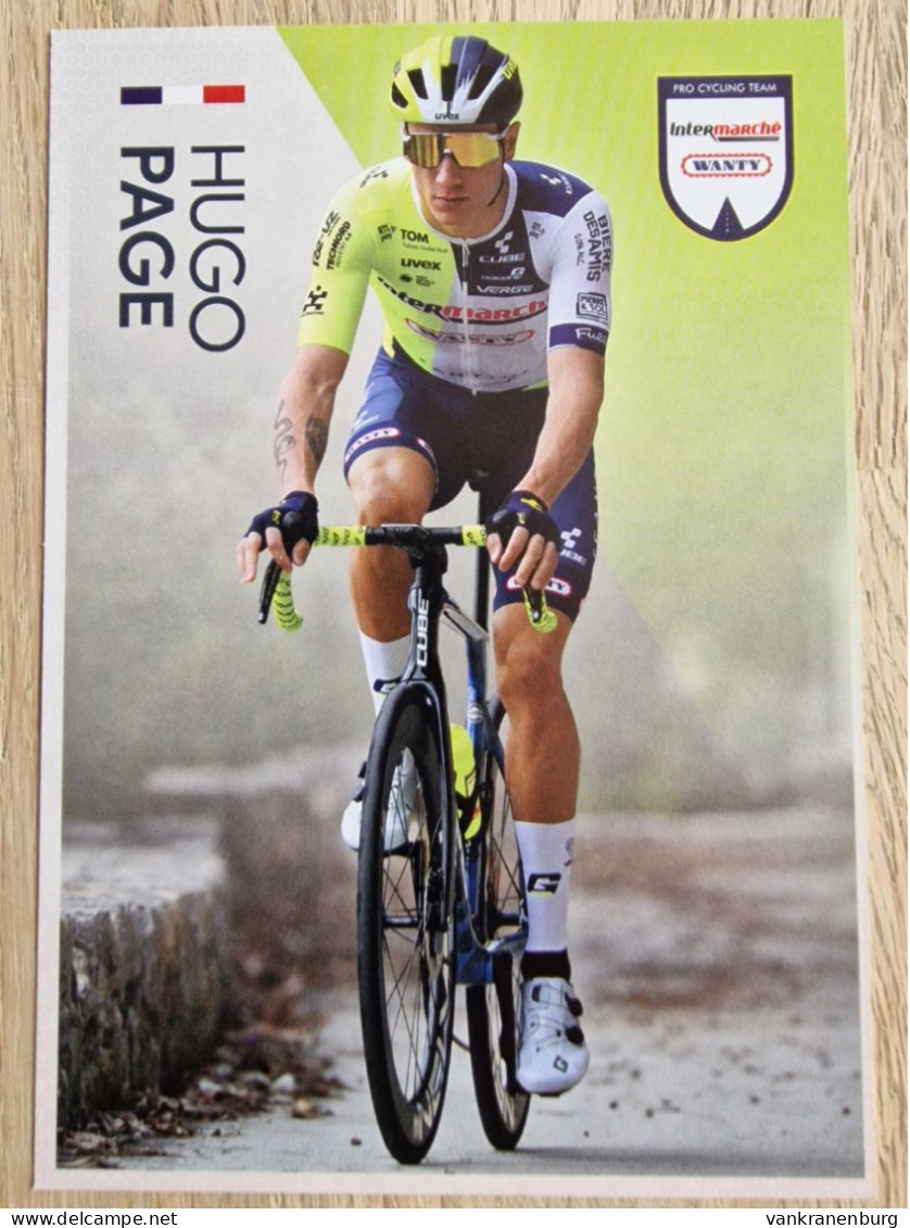 Card Hugo Page - Team Intermarche-Wanty - 2024 - Cycling - Cyclisme - Ciclismo - Wielrennen - Cyclisme