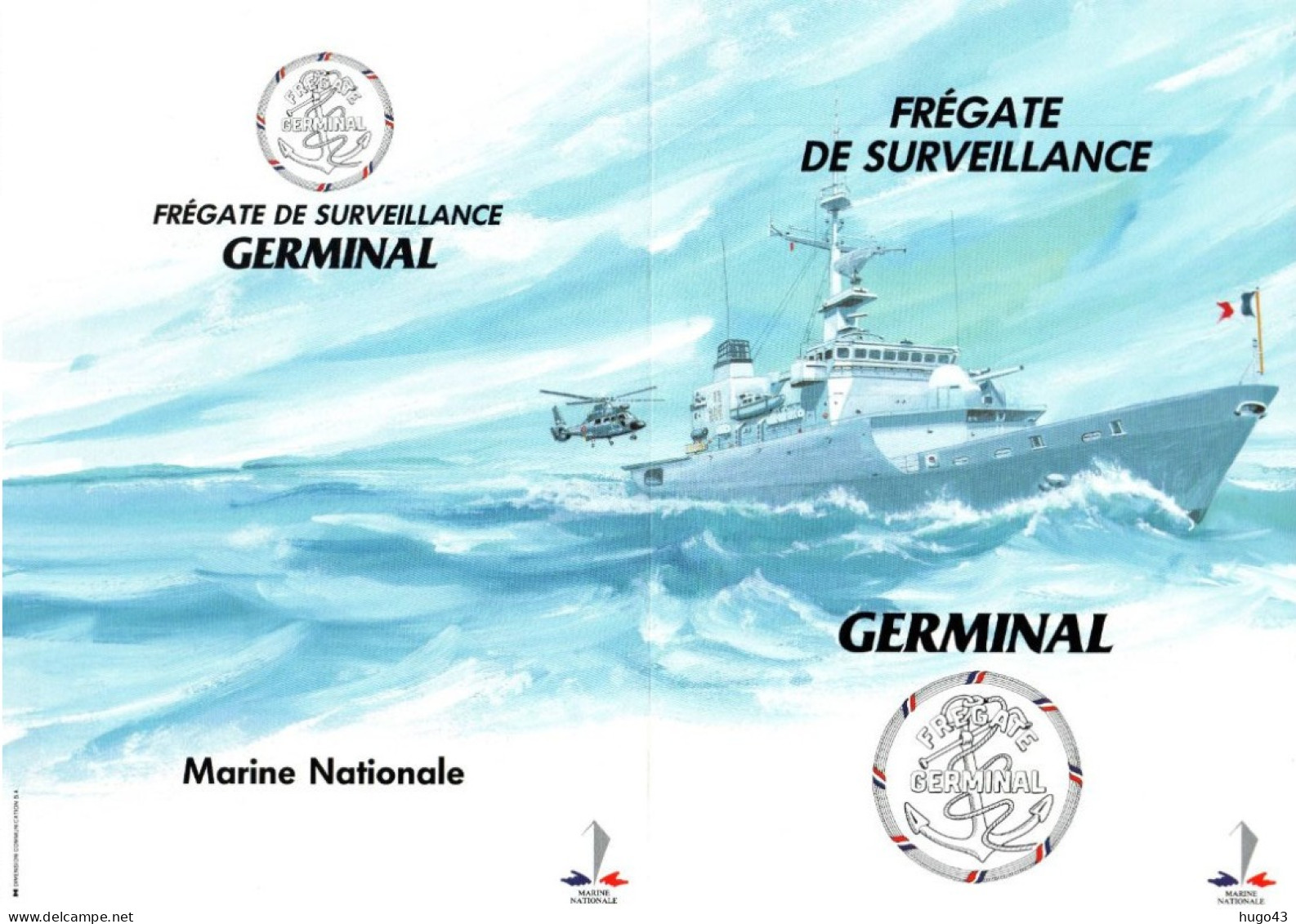 FEUILLET FREGATE DE SURVEILLANCE GERMINAL - Seepost