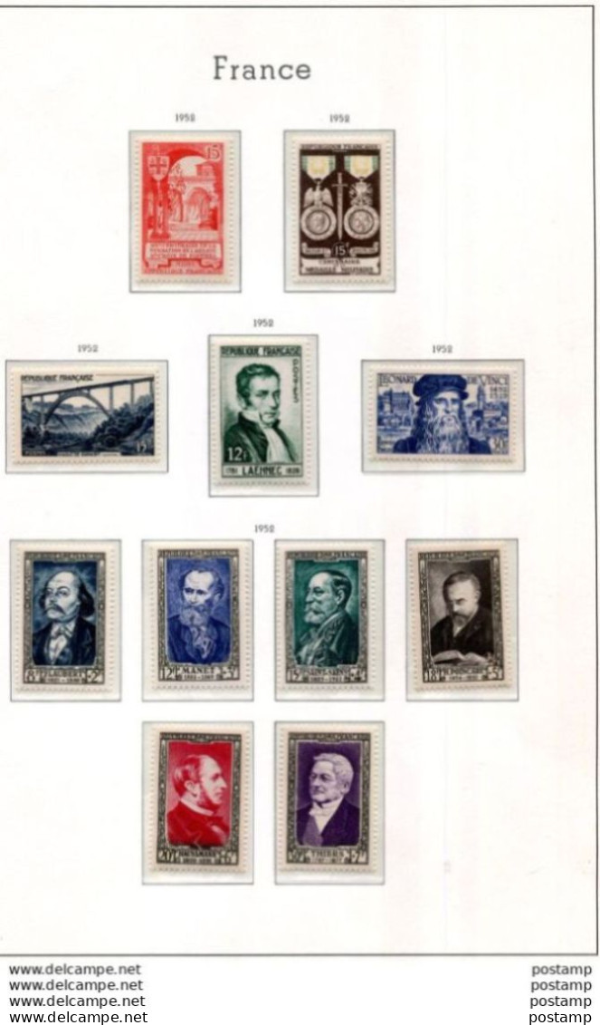 FRANCE-Collection de 1940à1964-neufs***sans chf-sur 71  feuilles album sans ch leuchtturm cte 3150 eur