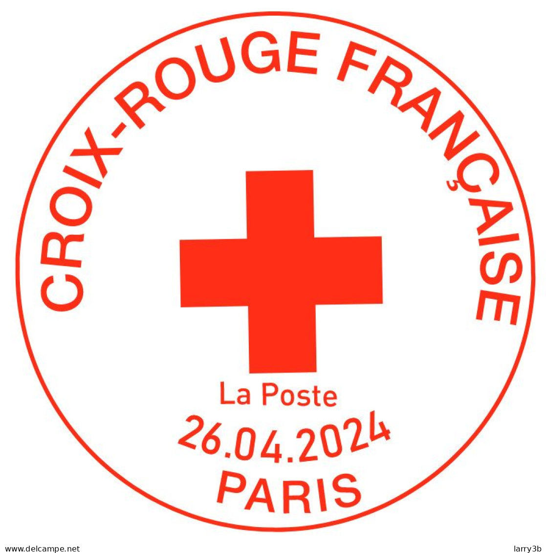 2023 - CARNET CROIX ROUGE ADHESIF - "160 ANS CROIX-ROUGE FRANÇAISE" - OBLITERE 1er JOUR - PARIS - 26.04.2024 - Usados