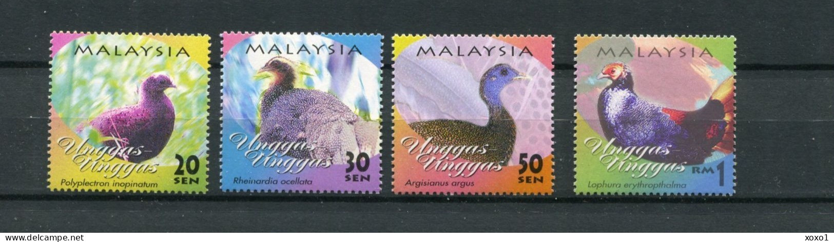 Malaysia 2000 MiNr. 915 - 919 Birds, Pheasants 4 V MNH** 4.00 € - Hühnervögel & Fasanen