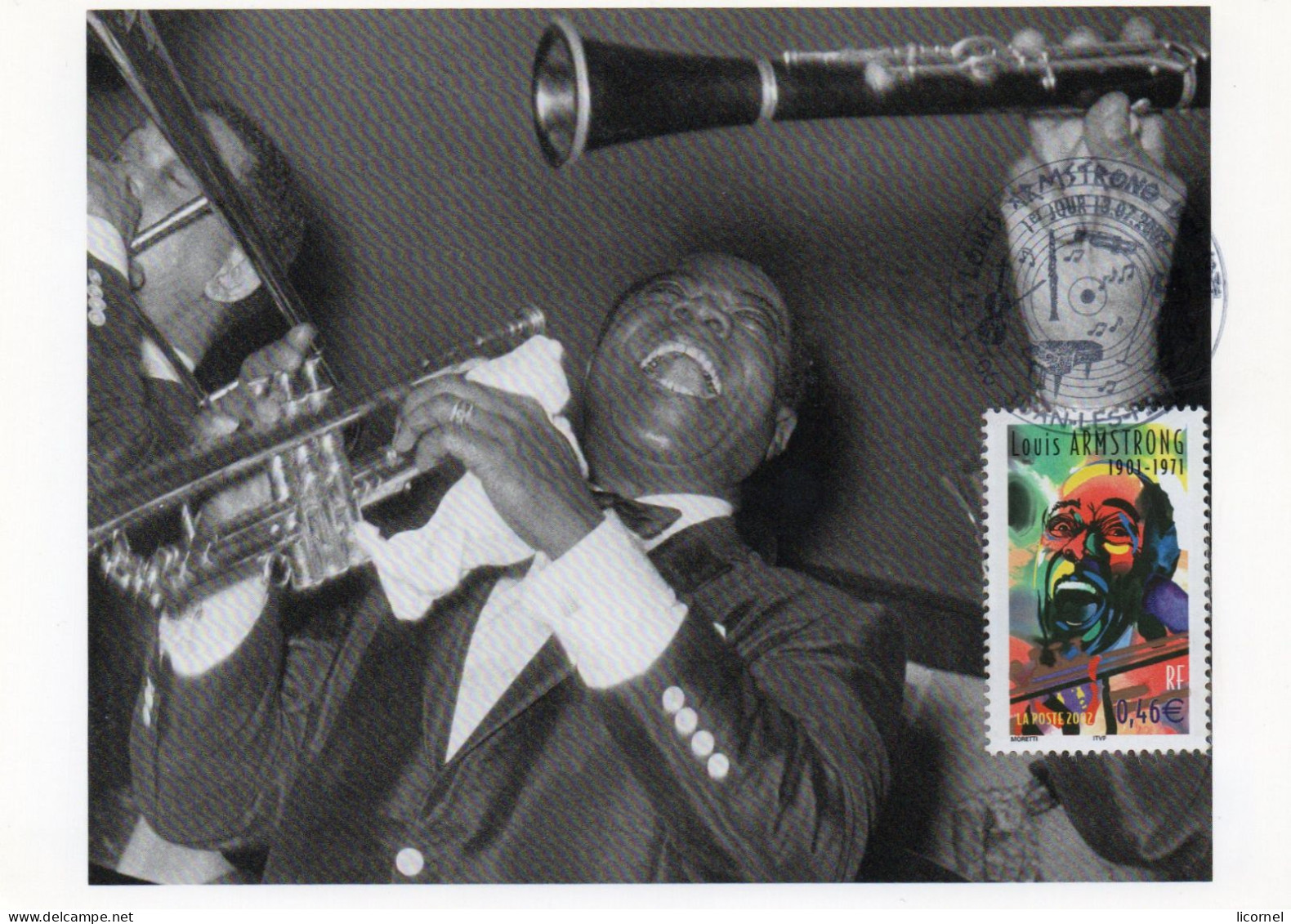 Carte Maxi  2002 Premier Jour : LOUIS ARMSTRONG - 2000-2009