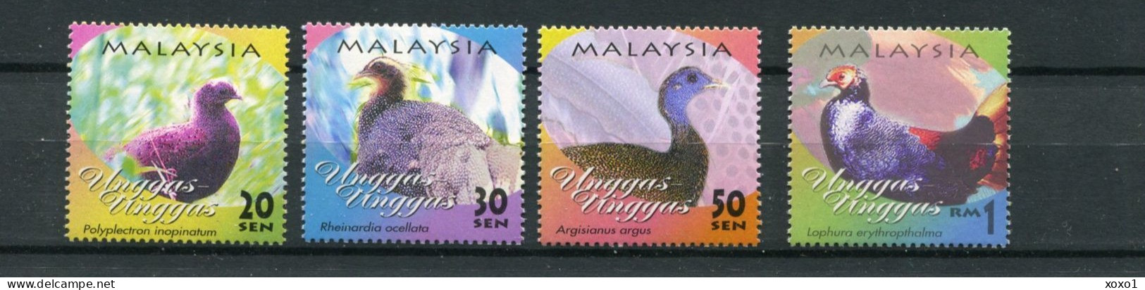 Malaysia 2000 MiNr. 915 - 919 Birds, Pheasants 4 V MNH** 4.00 € - Malasia (1964-...)