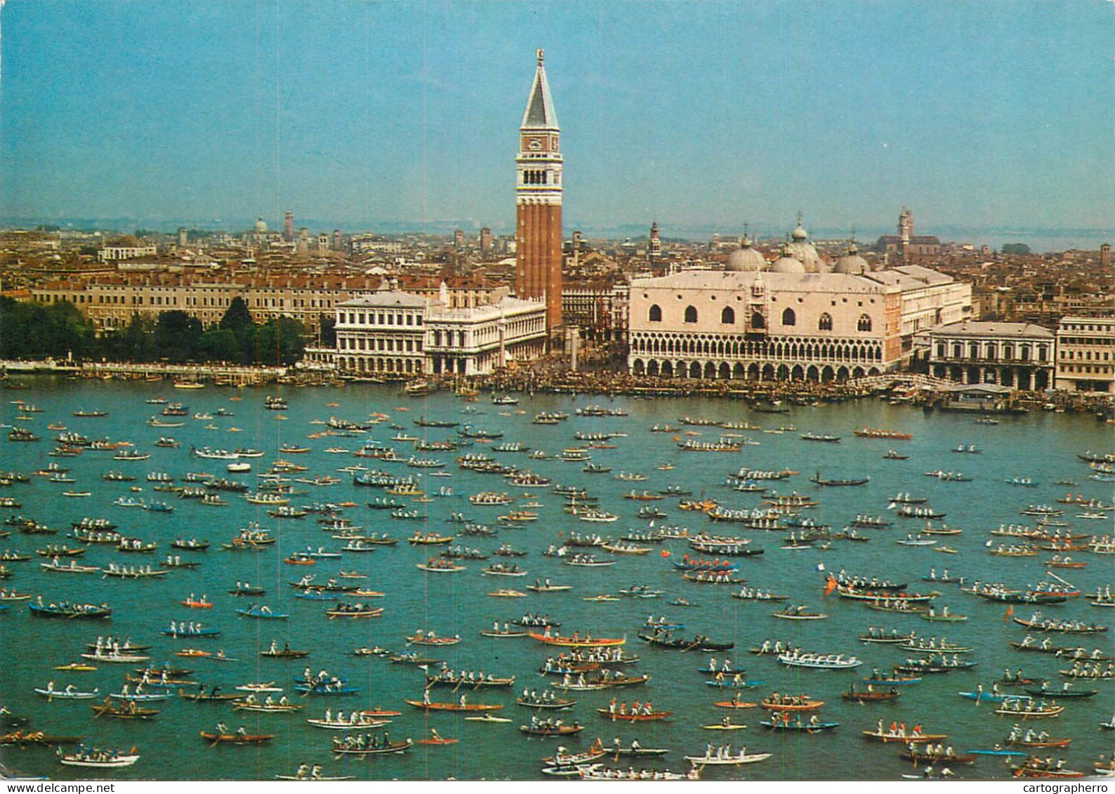 Navigation Sailing Vessels & Boats Themed Postcard Venice San Marco Bassin Vogalonga - Voiliers