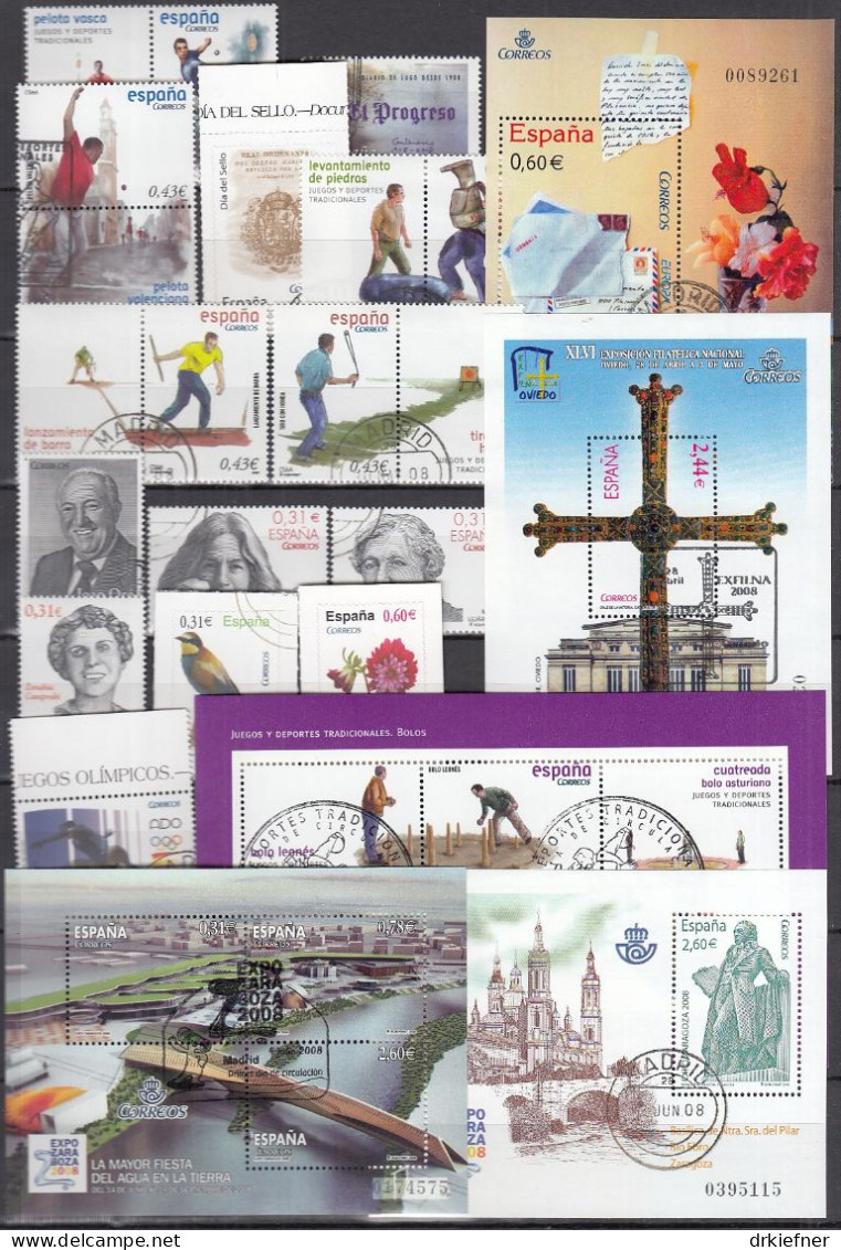 SPANIEN  4279-4352, Gestempelt, Aus Jahrgang 2008 - Used Stamps