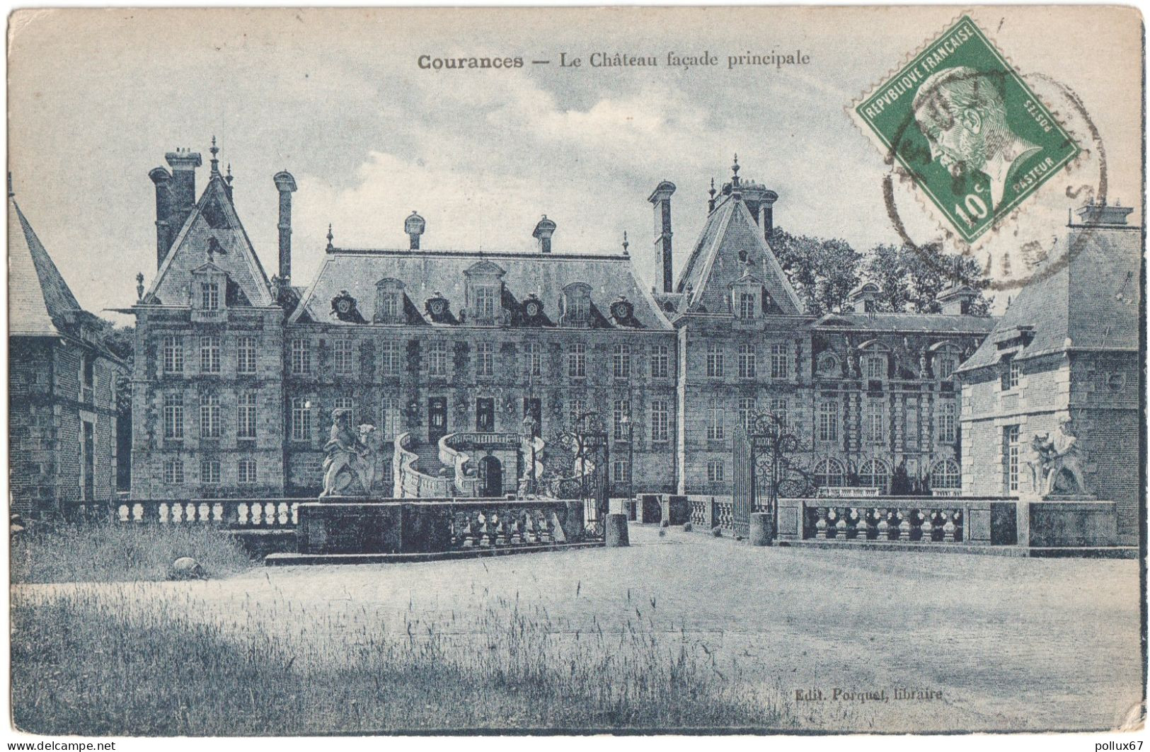 CPA DE COURANCES  (ESSONNE)  LE CHÂTEAU FAÇADE PRINCIPALE - Sonstige & Ohne Zuordnung