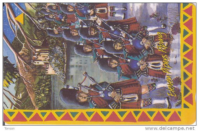 Jersey, 52 JER C, 12 Days Of Christmas, Eleven Pipers Piping, Part Of 12 Card Puzzle . - Jersey En Guernsey