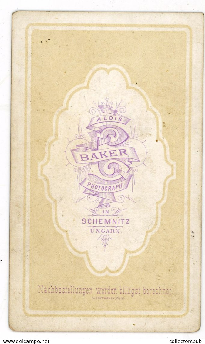 HUNGARY SELMECBÁNYA 1865-70. Baker Cdv Photo - Oud (voor 1900)