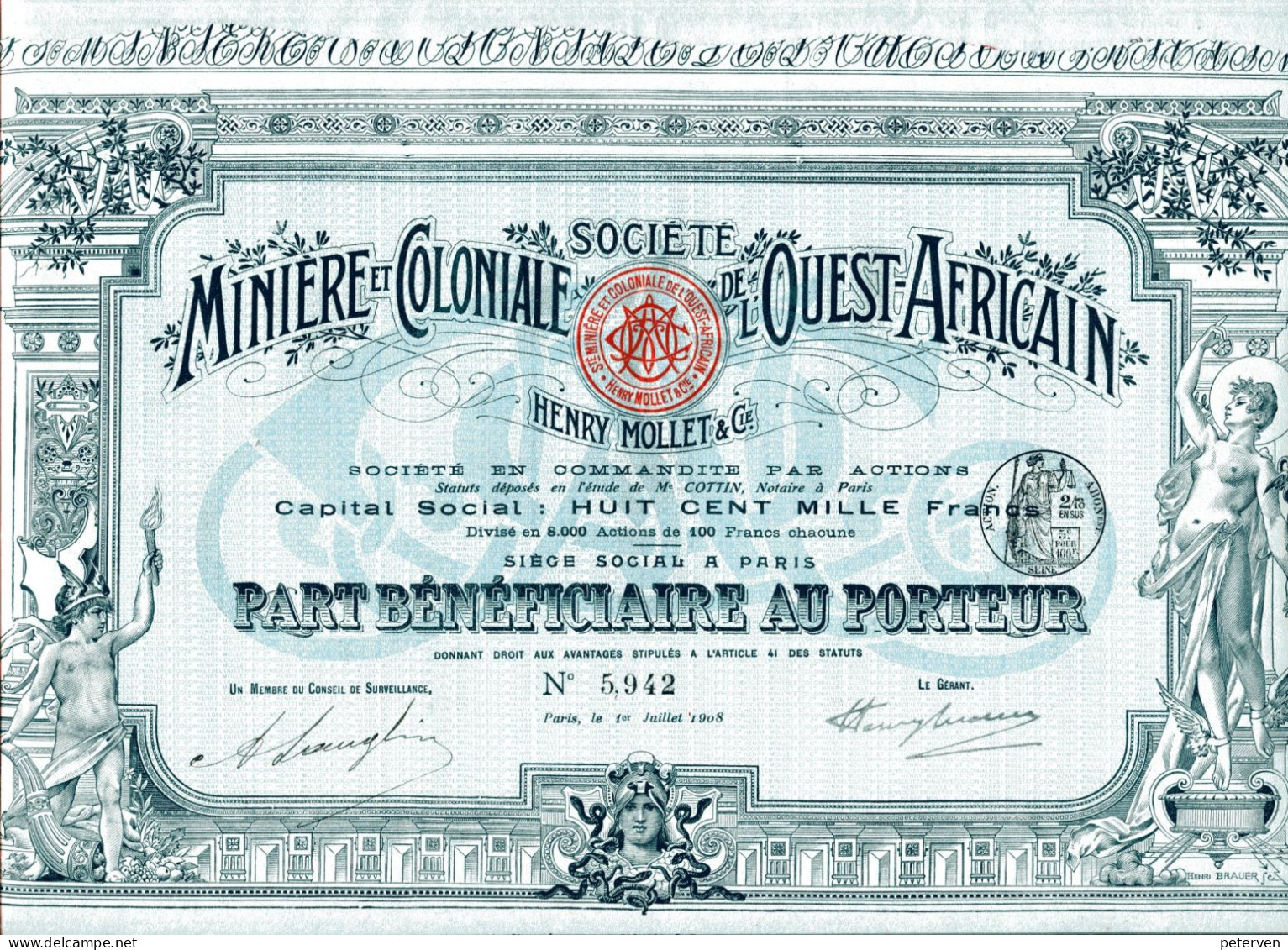 MINIÈRE Et COLONIALE De L'OUEST-AFRICAIN - Henry Mollet & Cie; Imp. Richard - Africa