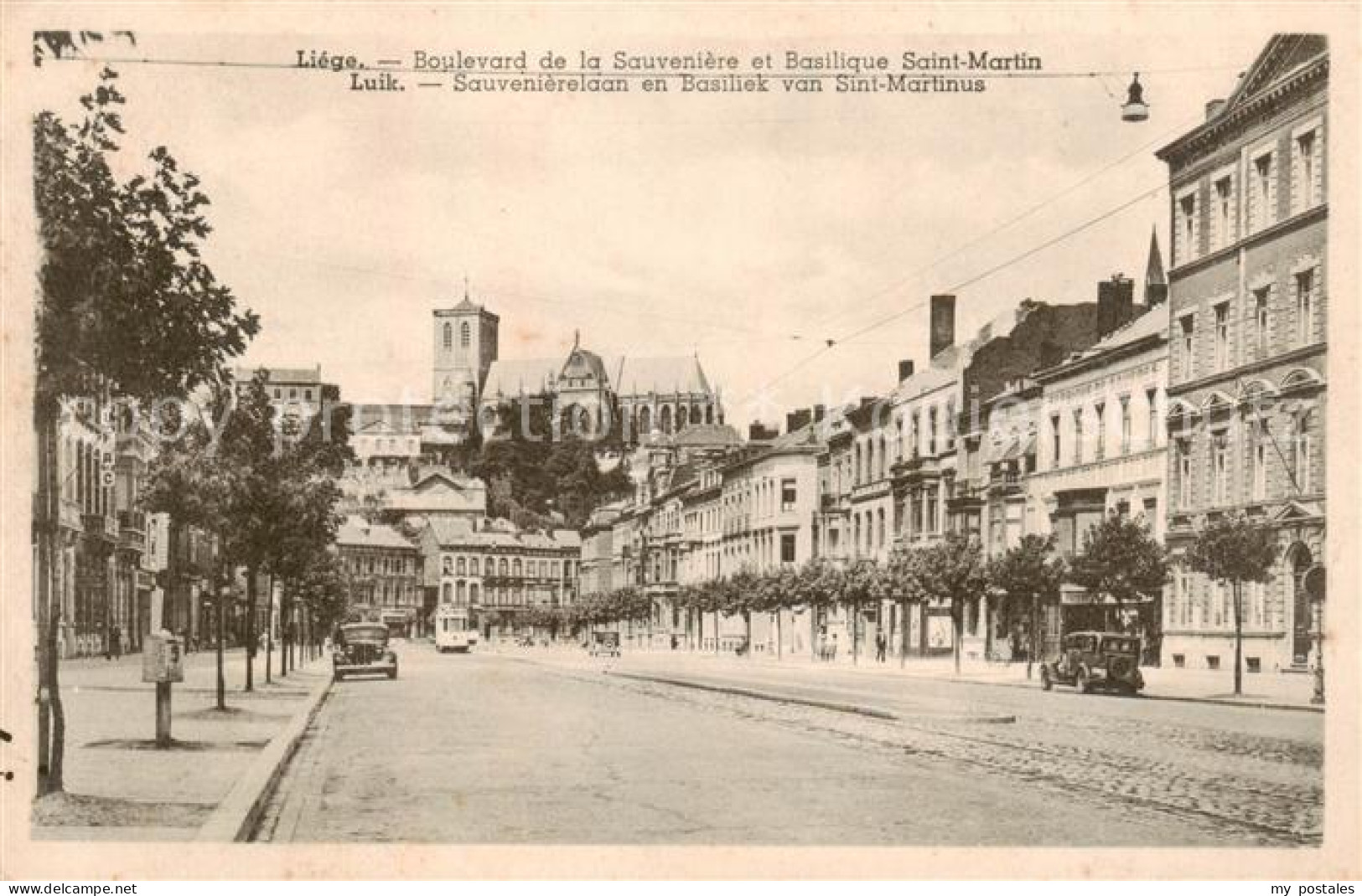 73788589 Liege Luettich Boulevard De La Sauveniere Et Basilique Saint-Martin - S - Autres & Non Classés