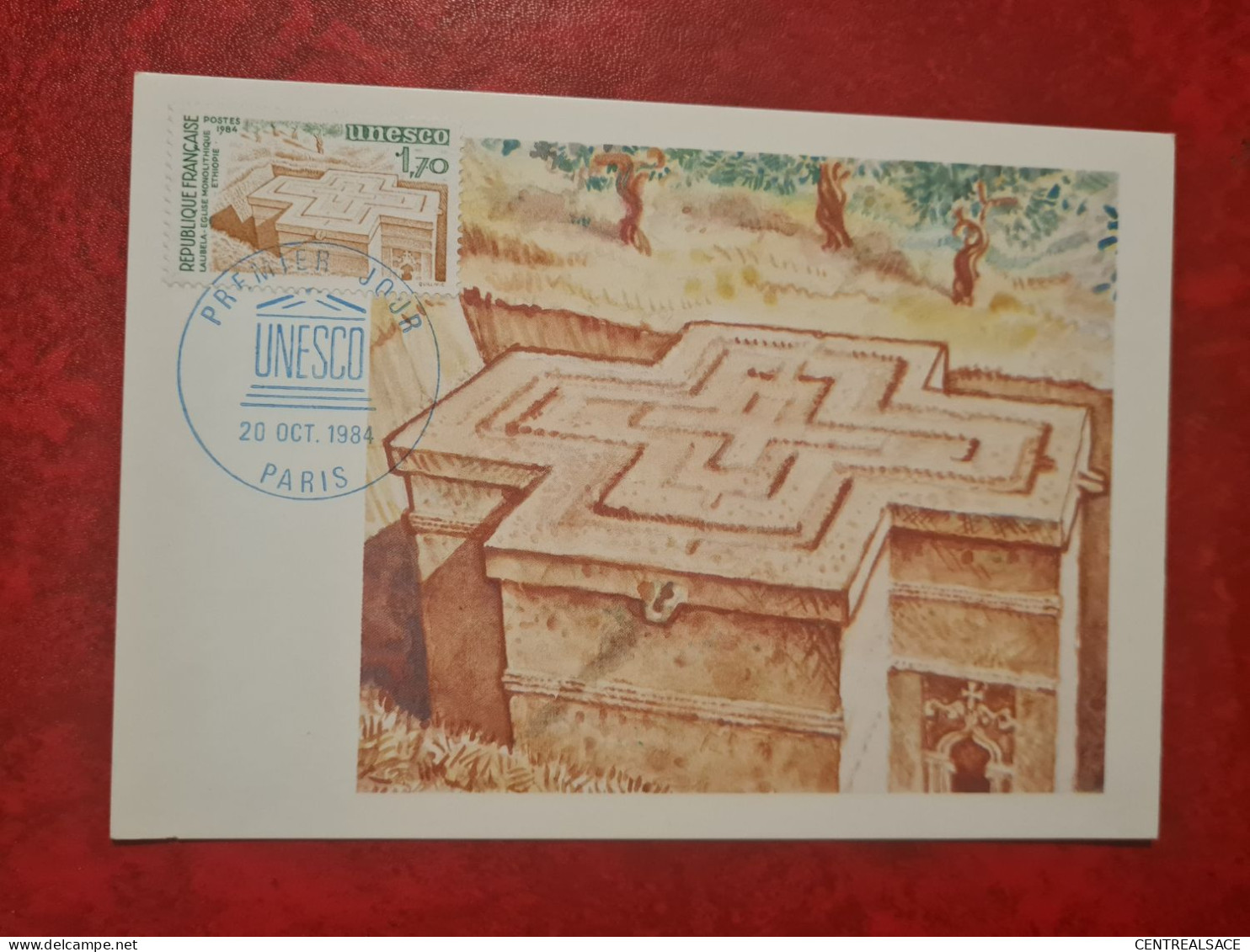 Carte Maximum 1984 PARIS UNESCO LALIBELA ETHIOPIE - 1980-1989