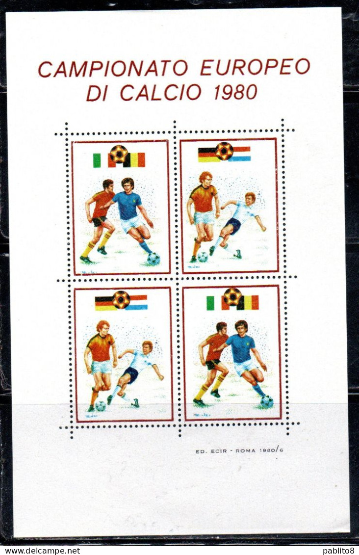 ITALIA REPUBBLICA ITALY1980 CAMPIONATI EUROPEI DI CALCIO SOCCER FOOTBALL CHAMPIONSHIP UNUSED AND SPECIAL CANCEL FDC ROMA