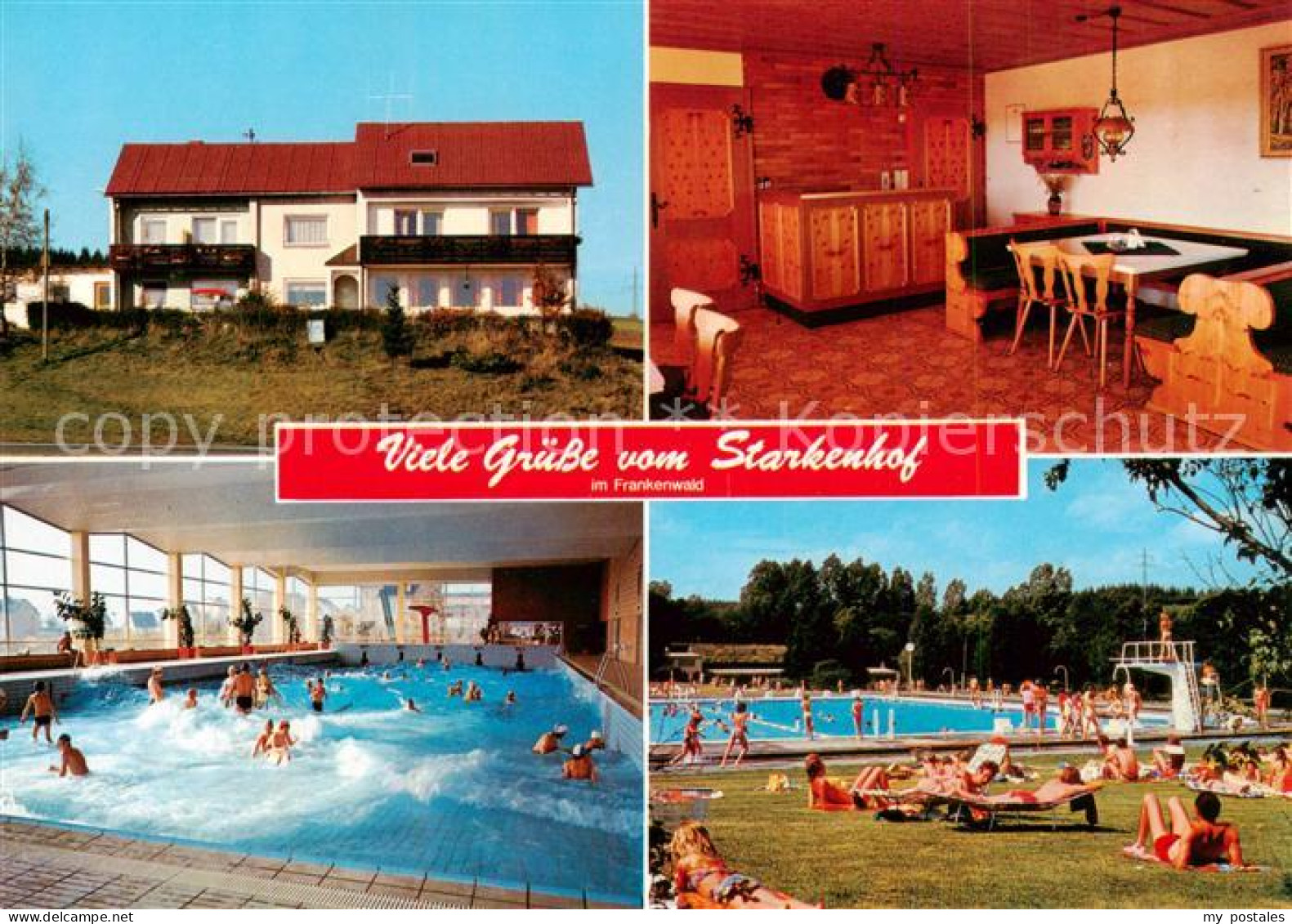 73788535 Schauenstein Pension Starkenhof Gaststube Hallen Und Freibad Schauenste - Autres & Non Classés