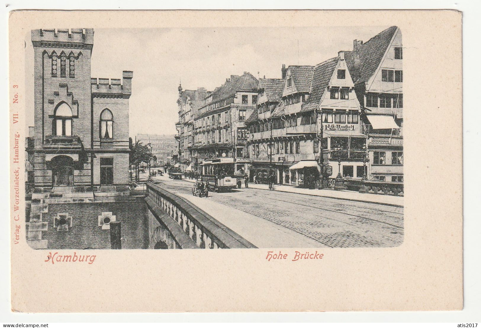 HAMBURG - Hoche Brucke - Old Postcard 1900s - Tramway - Andere & Zonder Classificatie