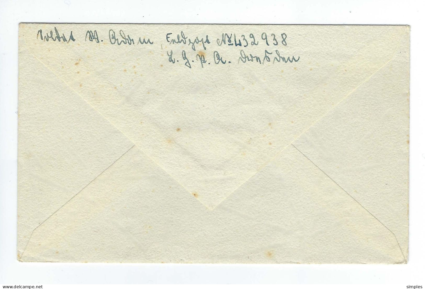 Lettre En Franchise Feldpost Avec Cachet LUFTWAFFE  FPN 32938 De 1943 ( DRESDE, DRESDEN) - Aviation Allemande ( 6 Scans) - Briefe U. Dokumente