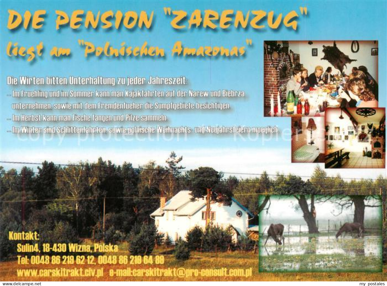 73788476 Wizna PL Pension Zarenzug Gastraeume Park  - Pologne