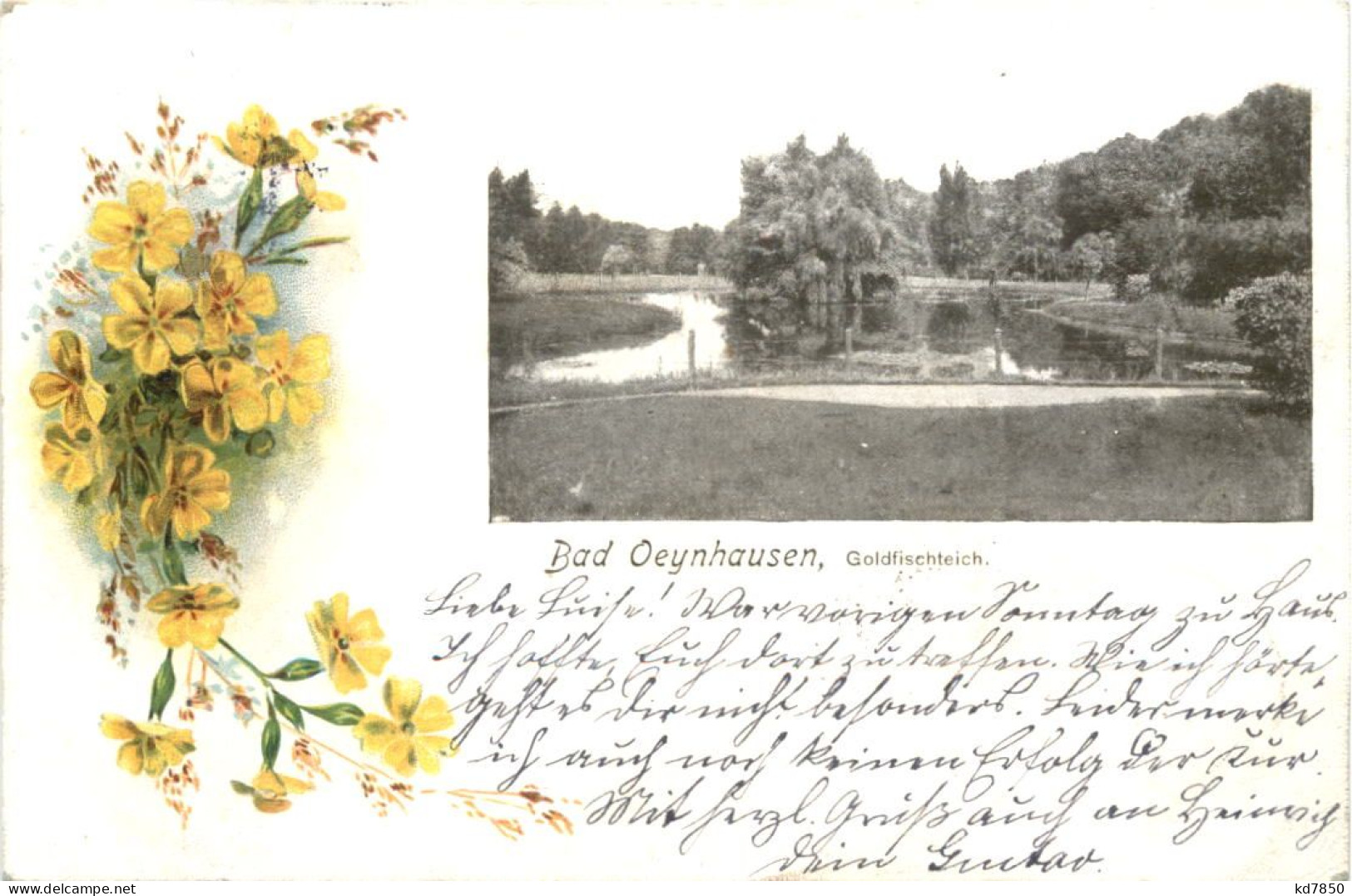 Bad Oeynhausen - Goldfischteich - Litho - Bad Oeynhausen