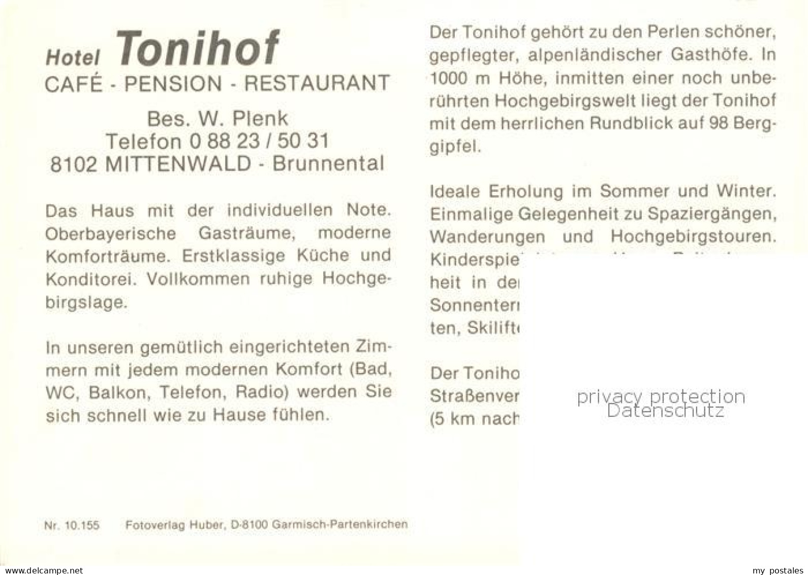 73788432 Mittenwald Bayern Hotel Tonihof Restaurant Zimmer Hallenbad Mittenwald  - Mittenwald