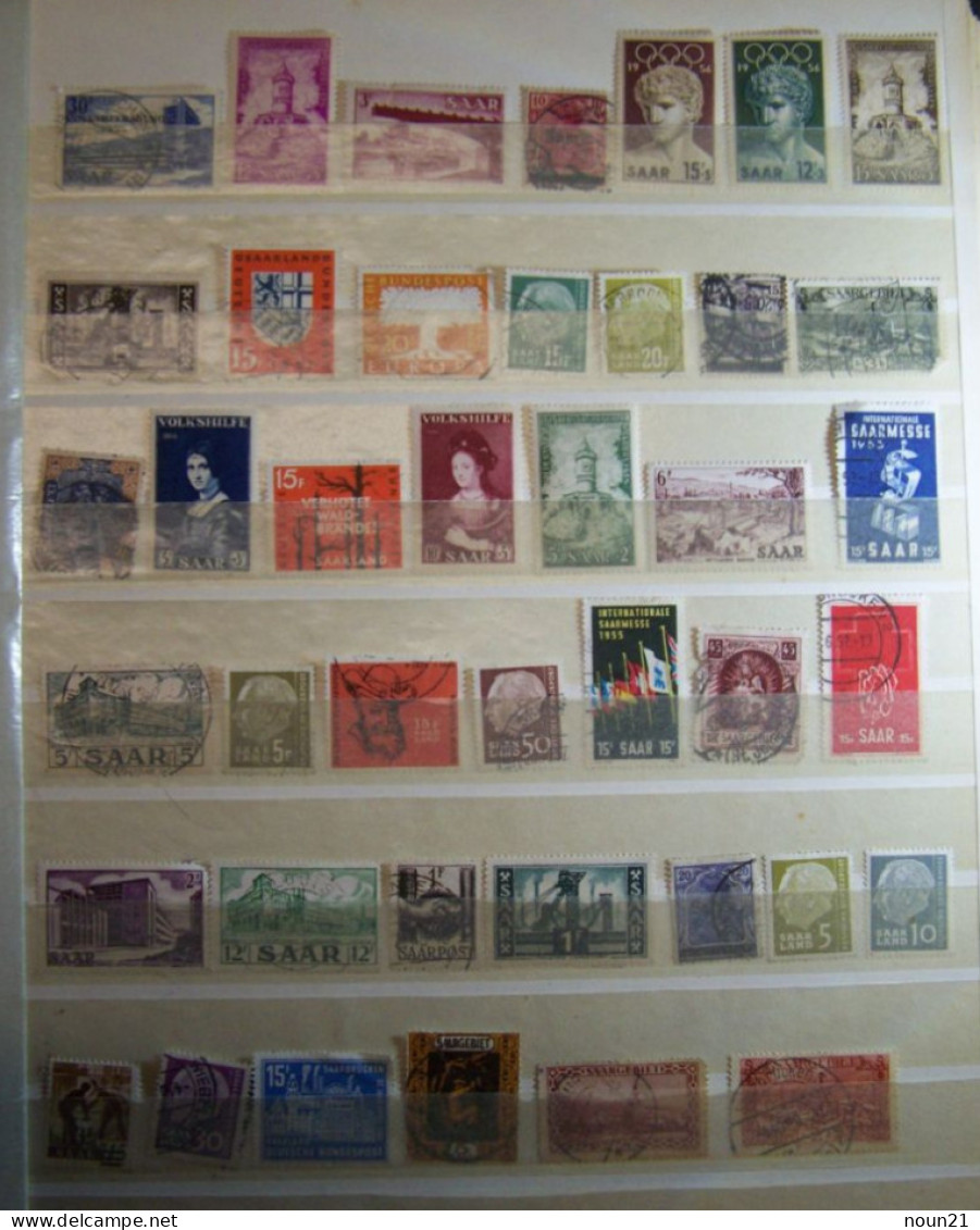 Vrac De Timbres Tout état De La SAAR - Collections (sans Albums)