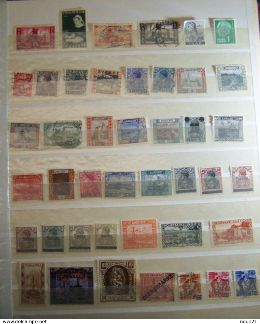 Vrac De Timbres Tout état De La SAAR - Collections (sans Albums)