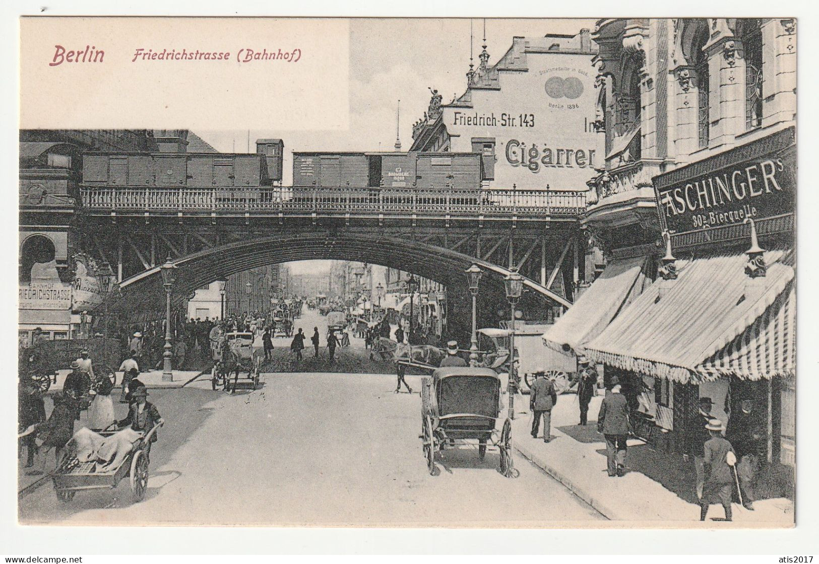 BERLIN - Friedrichstrasse ( Bahnhof )- Old Postcard 1910s - Train On The Bridge - Sonstige & Ohne Zuordnung