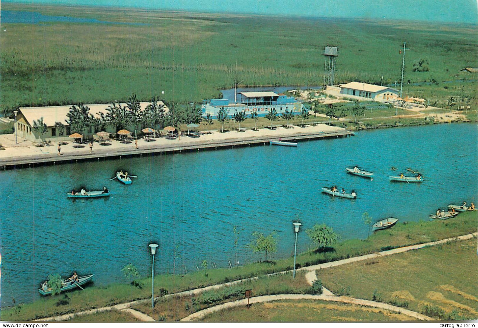 Navigation Sailing Vessels & Boats Themed Postcard Romania Danube Delta Rowboats - Sailing Vessels