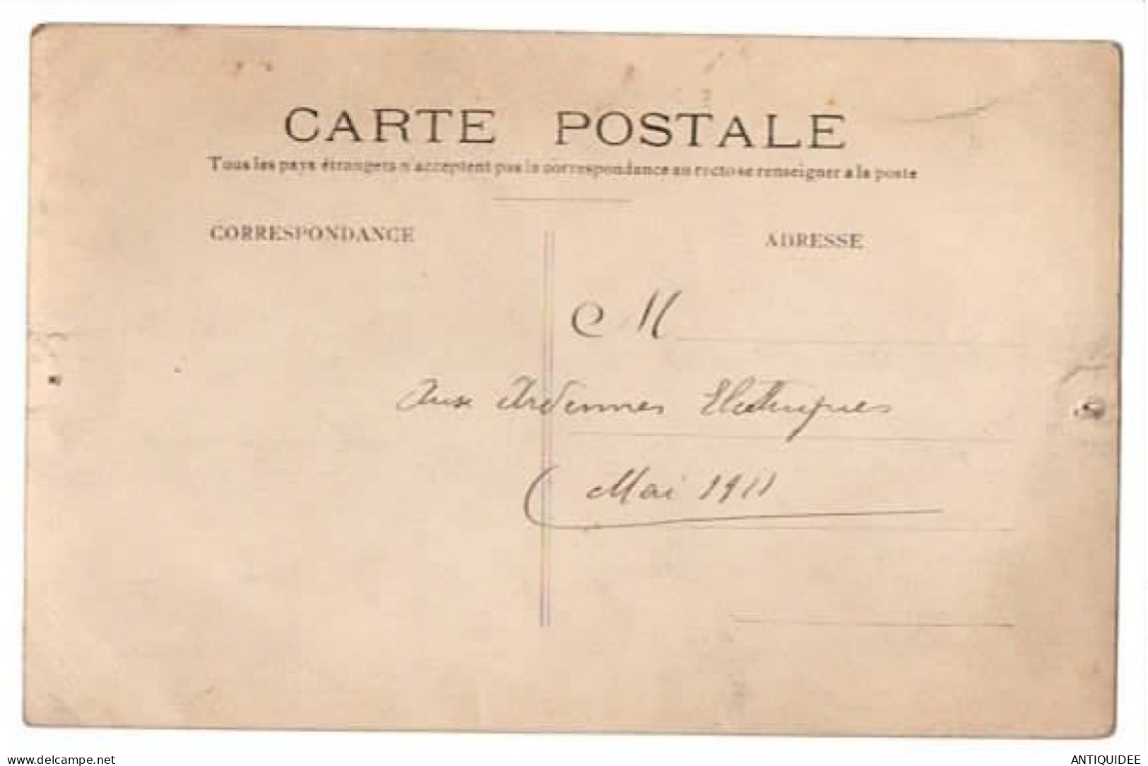 ELECTRIFICATION DES ARDENNES En Mai 1911 - CARTE PHOTO DE LA POSE D'UN PILONE - BEAU DOCUMENT - - Otros & Sin Clasificación