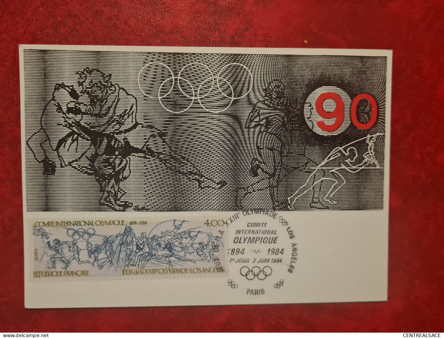 Carte Maximum 1984 PARIS 23° OLYMPIADE LOS ANGELES - 1980-1989