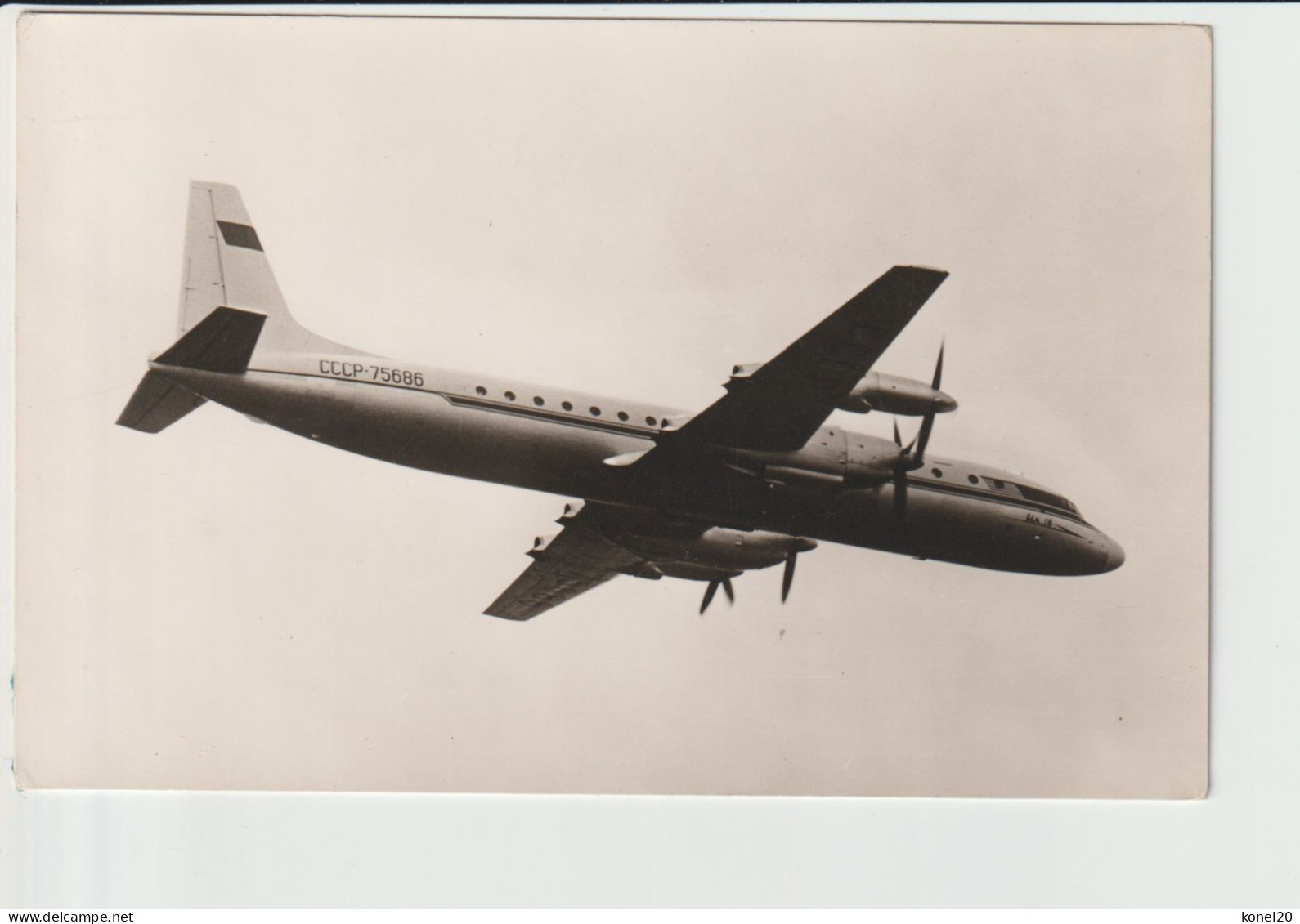 Vintage Pc Ilyushin IL-18 Aircraft CCCP - 1919-1938: Between Wars