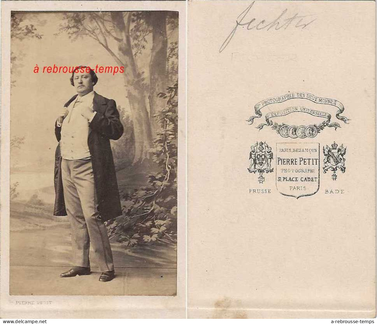 CDV Par Pierre PETIT à Paris- Acteur  Charles Albert FECHTER 1824-1879-artiste- - Alte (vor 1900)