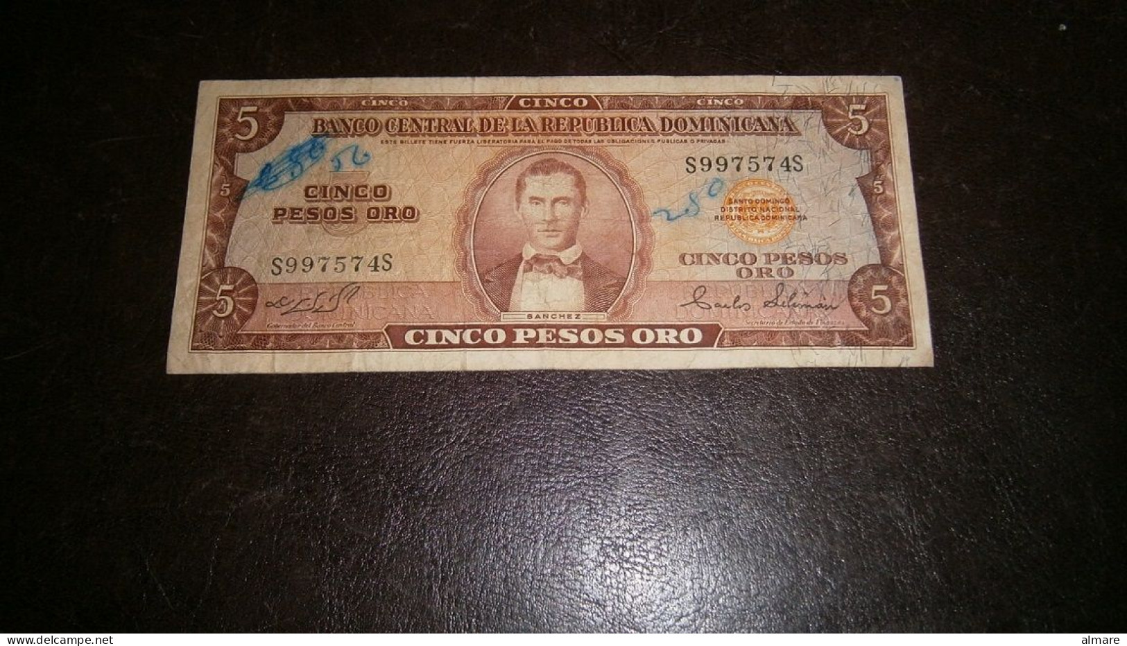 DOMINICANA 5 PESOS 1974 - Dominicaanse Republiek