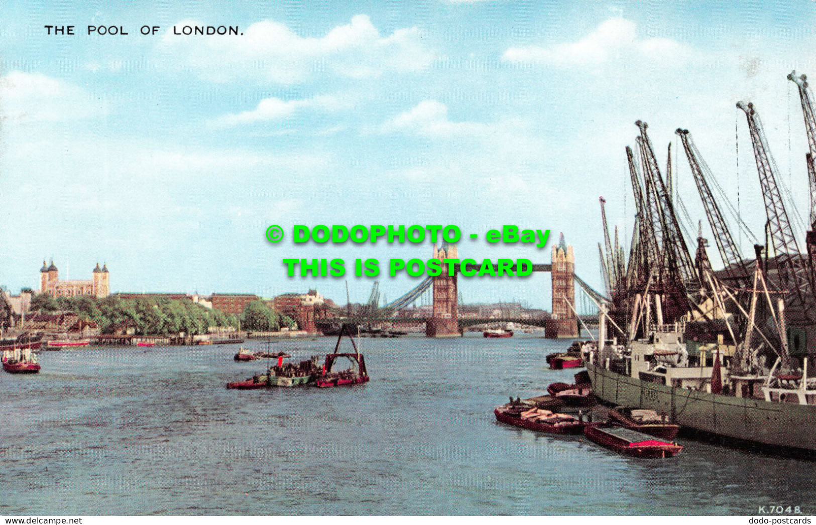 R531016 Pool Of London. K. 7048. Valesque Postcard. Valentines - Other & Unclassified