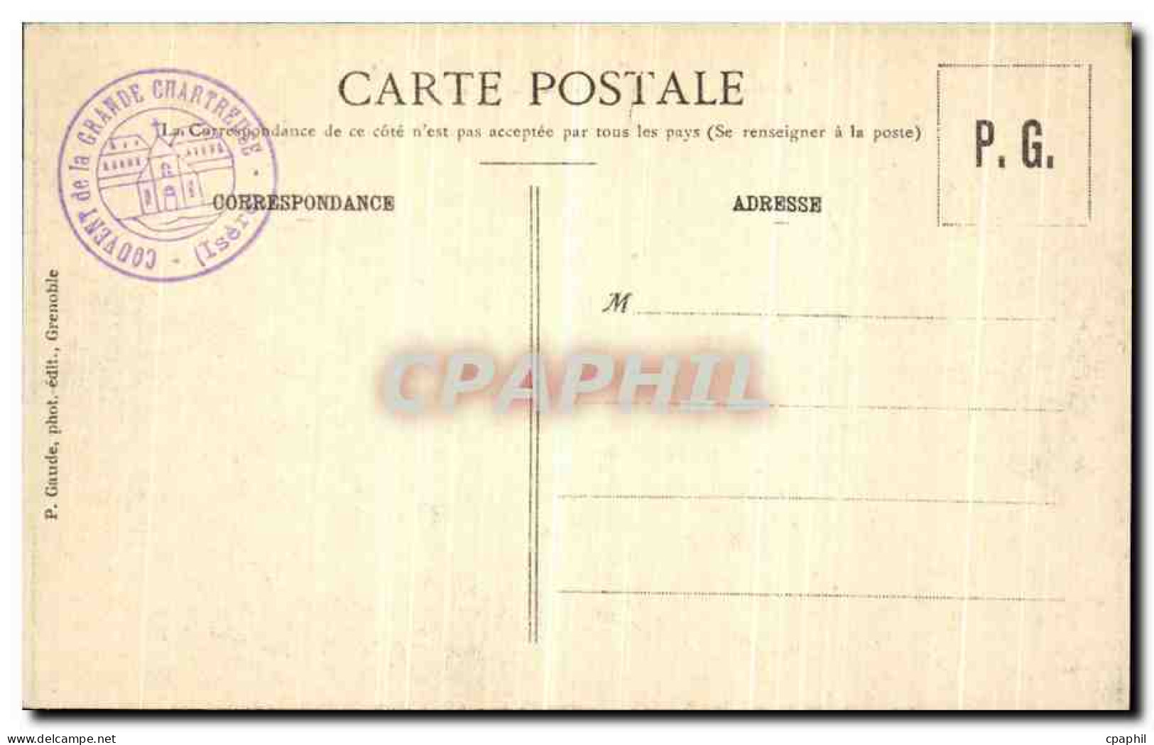 CPA Dauphine Couvent De La Grande Chartreuse Entree Vue De L Interieur Et Le Col De La Ruchere - Chartreuse