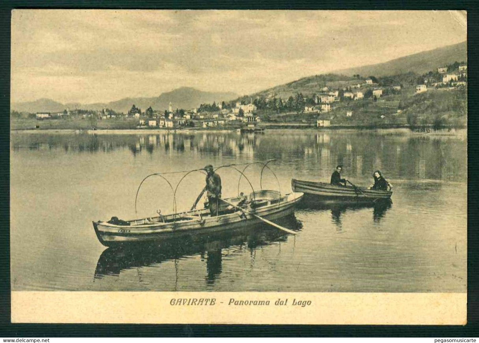 BF062 GAVIRATE - PANORAMA DAL LAGO ANIMATA - VARESE - 1940 - Autres & Non Classés