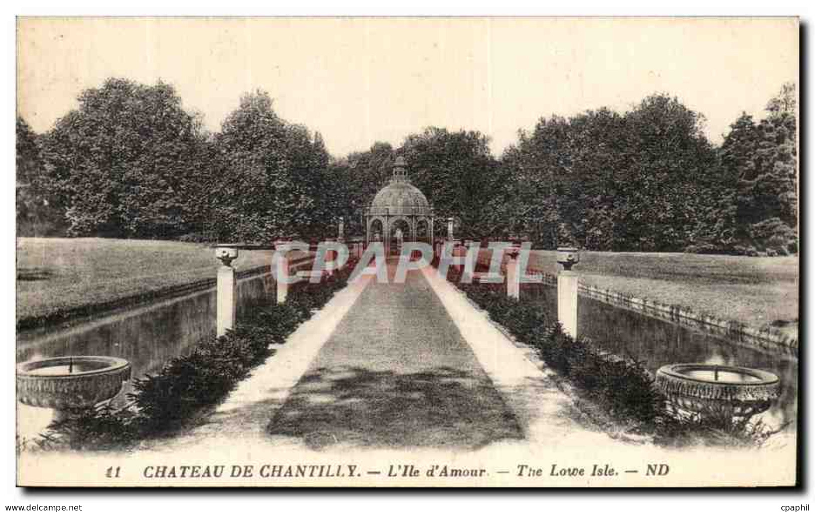 CPA Chateau De Chantilly L Ile D Amour - Chantilly