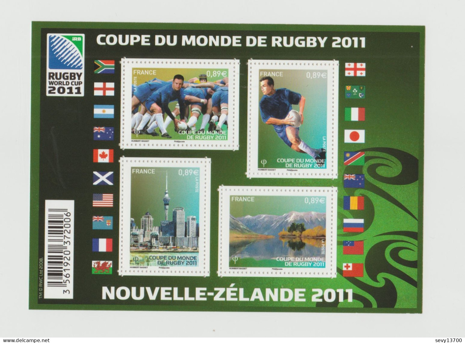 France - 2011 - Bloc Feuillet BF Yvert Et Tellier N° F4576 Coupe Du Monde De Rugby - Ungebraucht