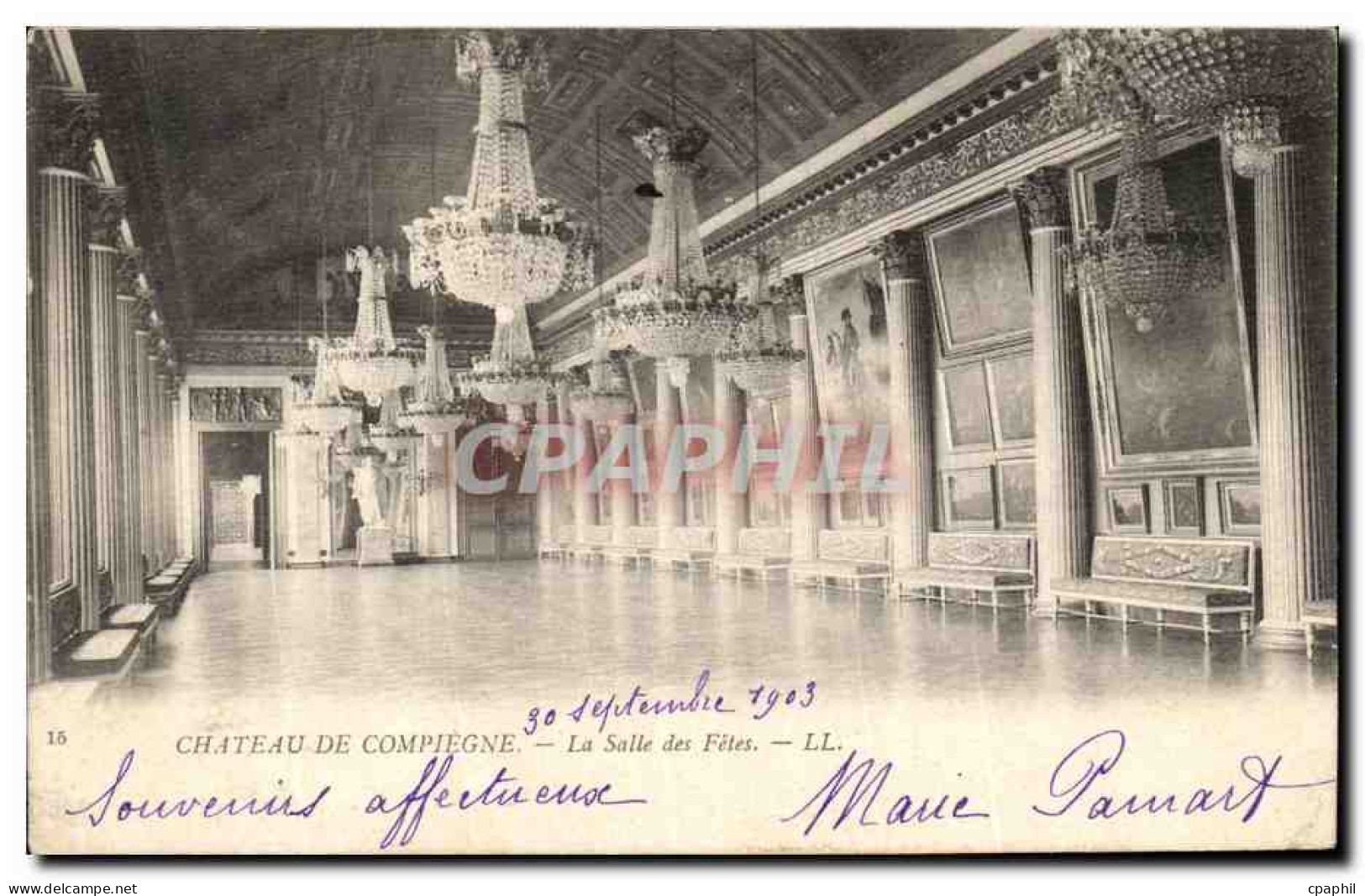 CPA Chateau De Compiegne La Salle Des Fetes - Compiegne