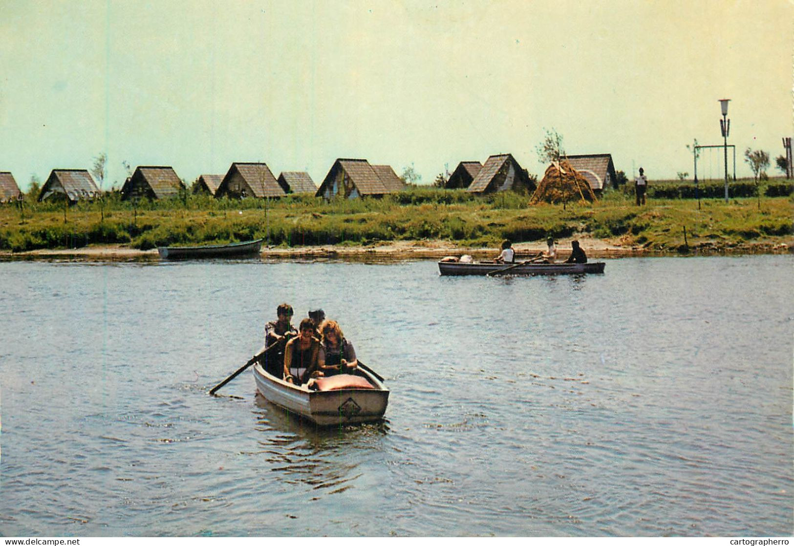 Navigation Sailing Vessels & Boats Themed Postcard Romania Danube Delta Rowboats - Voiliers