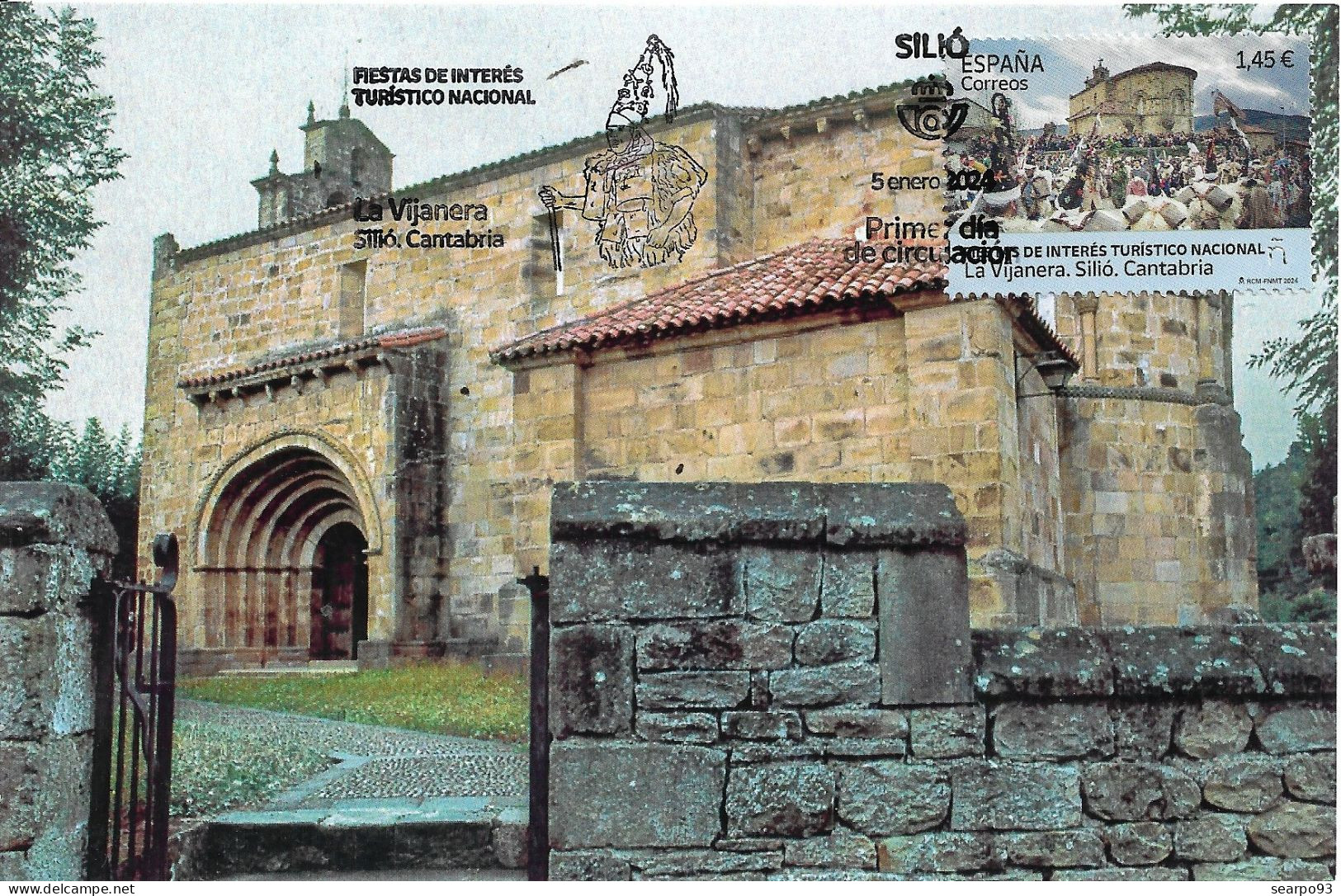 SPAIN. MAXICARD FIRST DAY. SAN FACUNDO AND SAN PRIMITIVO CHURCH. SILIO (CANTABRIA). 2024 - Maximum Cards