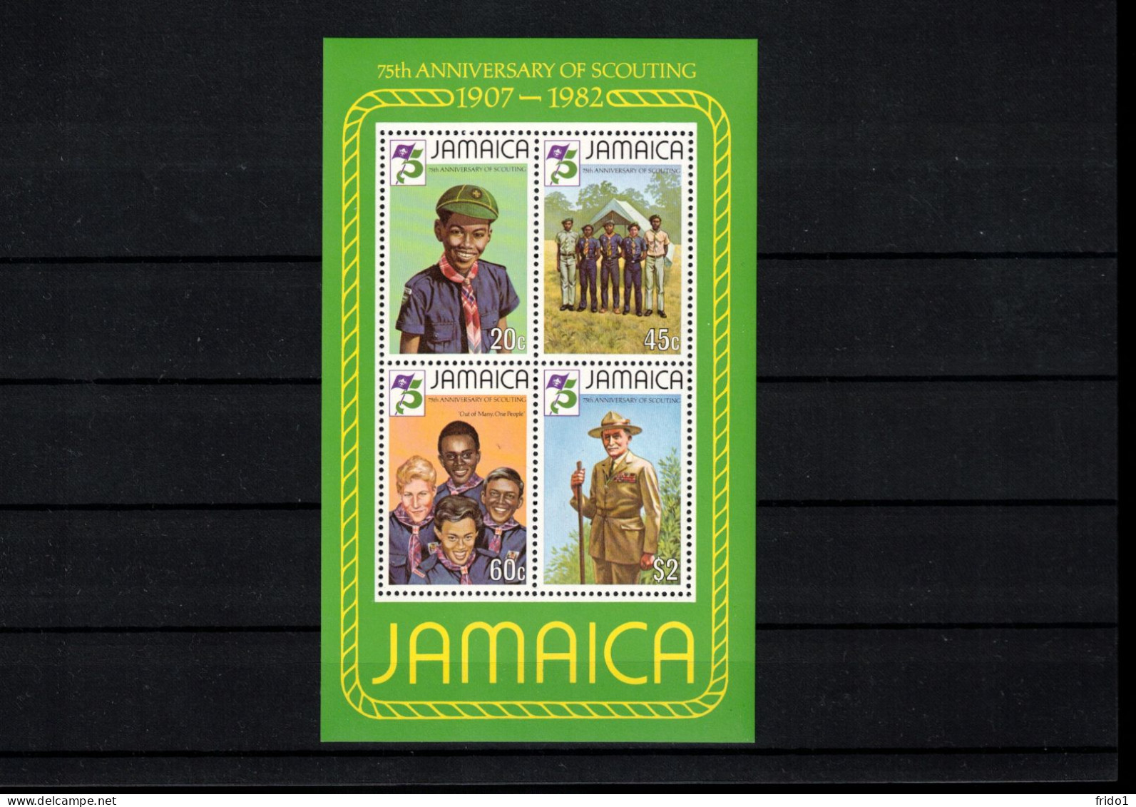 Jamaica 1982 75th Anniversary Of Scouting Block Postfrisch / MNH - Neufs