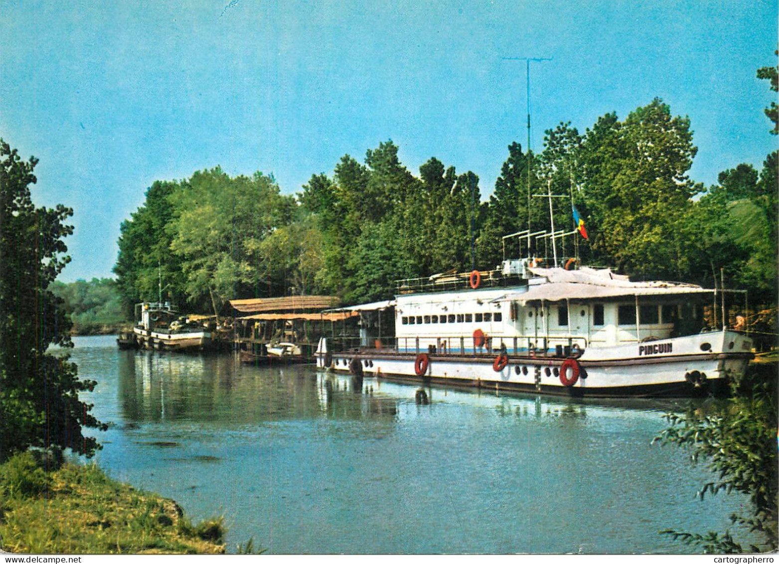 Navigation Sailing Vessels & Boats Themed Postcard Romania Danube Delta Crisan Harbour Muntenia Ship - Sailing Vessels