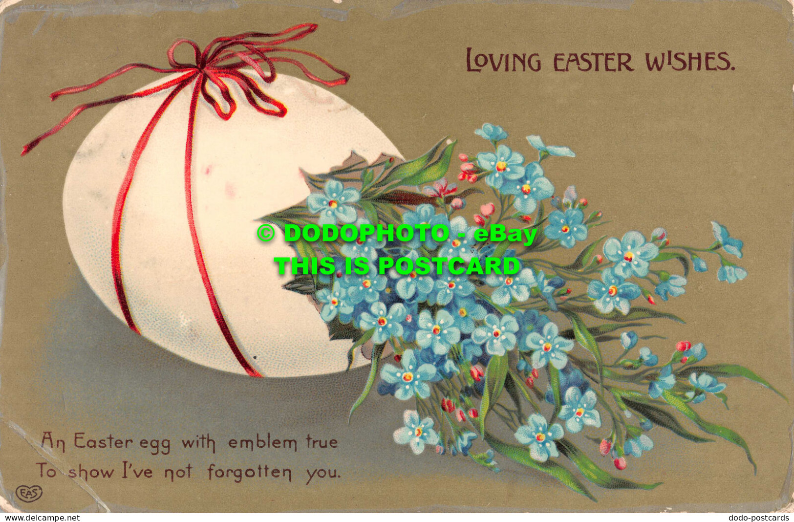 R530690 Loving Easter Wishes. An Easter Egg With Emblem True. E. A. Schwerdtfege - Monde
