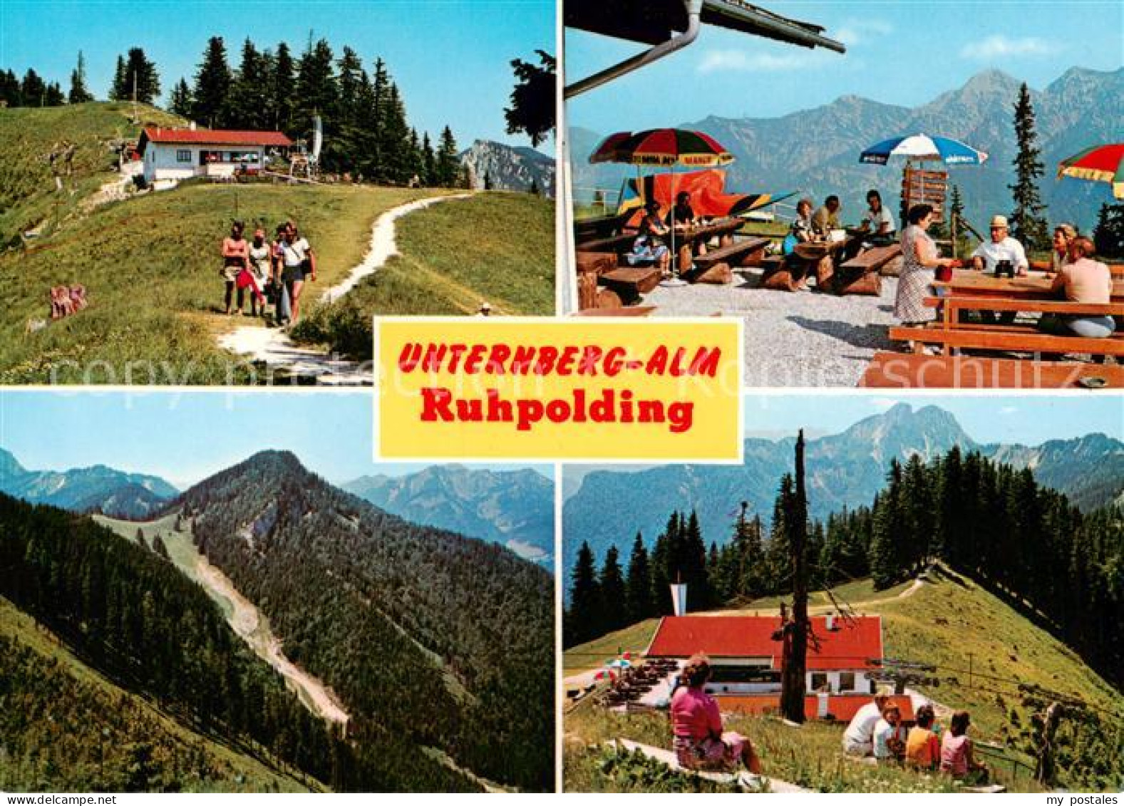 73788095 Ruhpolding Gipfelgaststaette Unternberg-Alm Sonnenterrasse Alpenpanoram - Ruhpolding