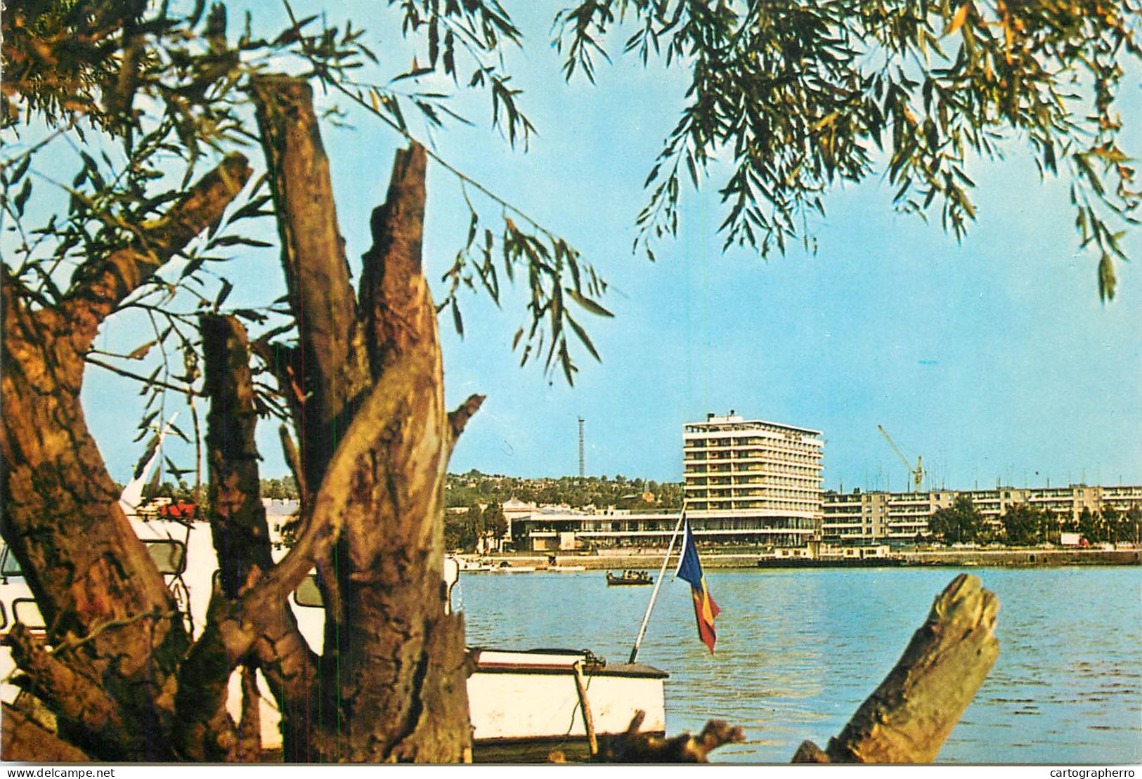 Navigation Sailing Vessels & Boats Themed Postcard Romania Tulcea Hotel Delta - Voiliers
