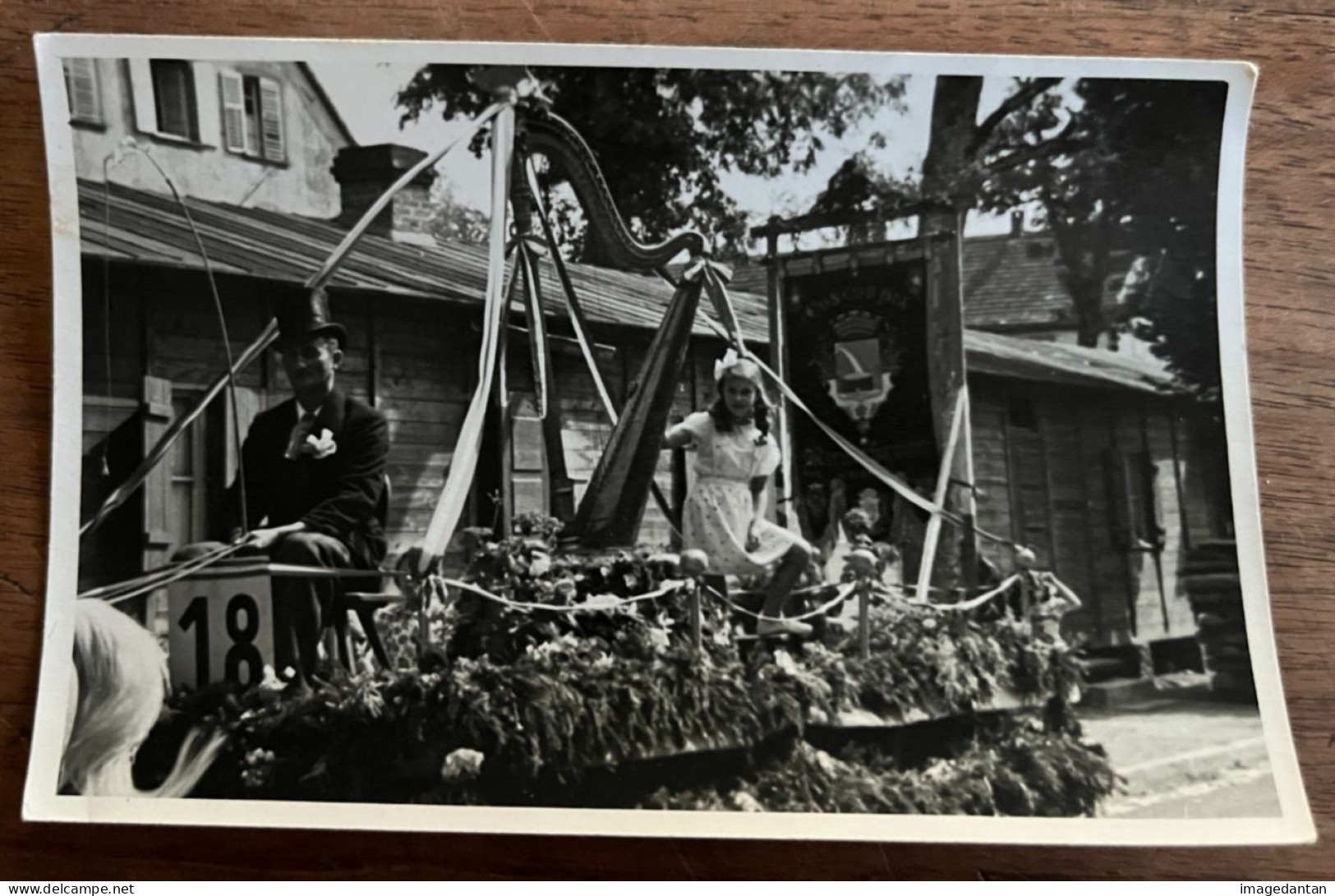 Très Belle Carte Photo Niederbronn-Les-Bains - Char Défilé Musique - Drapeau Conconrdia Niederbronn - Niederbronn Les Bains